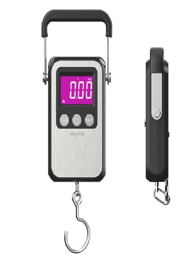 Mougerk Digital Luggage Weight Scale 132lb 60kg Hanging Scales Fish Scale, 2 AAA Batteries (Not Included) (Black) - Image 1